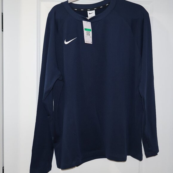 Nike Women’s Dri-FIT Pre-Game Long Sleeve Top Navy Blue XL - Picture 4 of 7